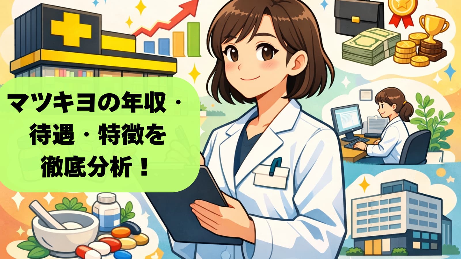 「マツキヨって働きやすい？」薬剤師の年収・待遇、企業の特徴を徹底分析【2026年3月更新】